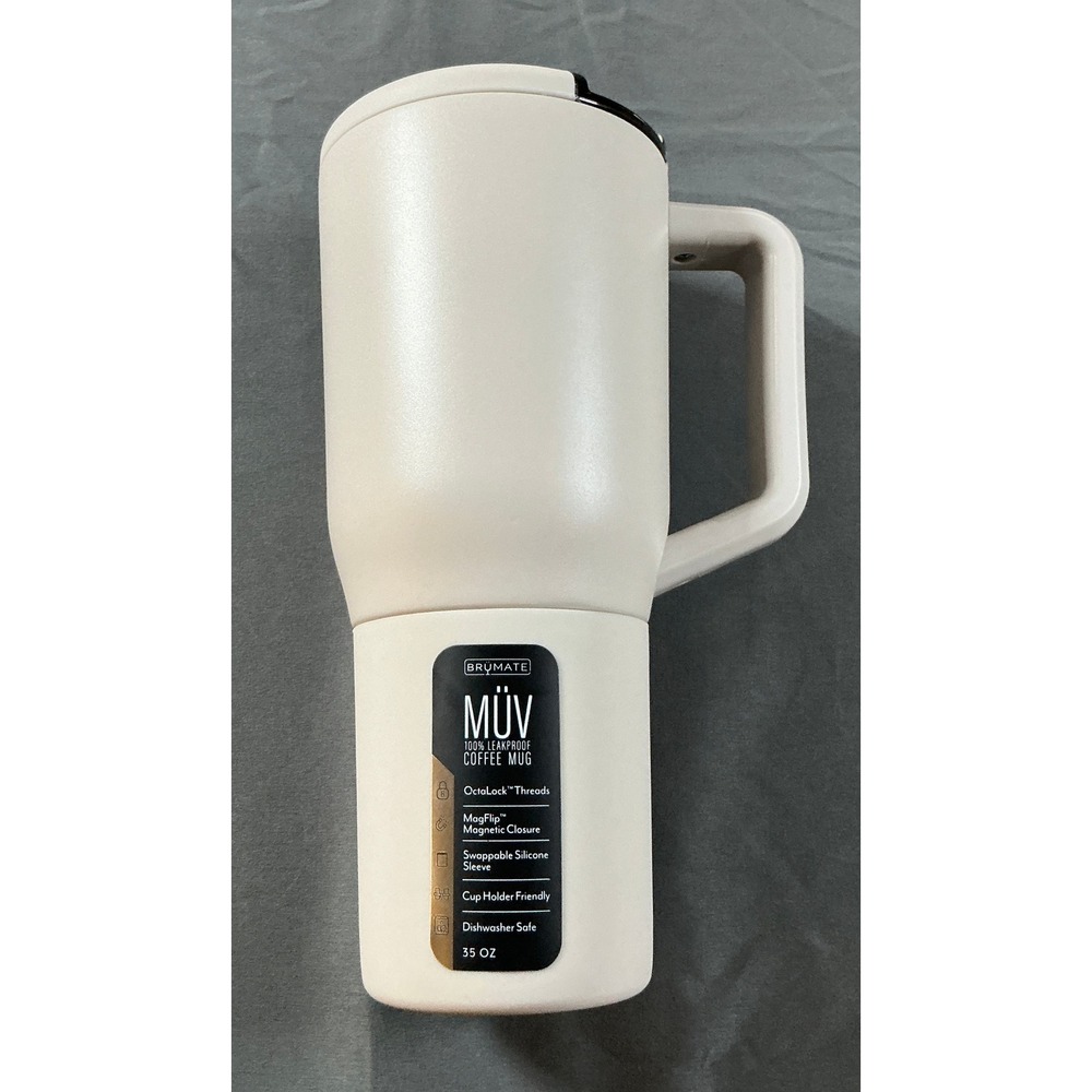 BruMate MUV 35oz Insulated Coffee Mug Cream DWMV35DNE Leakproof Tumbler